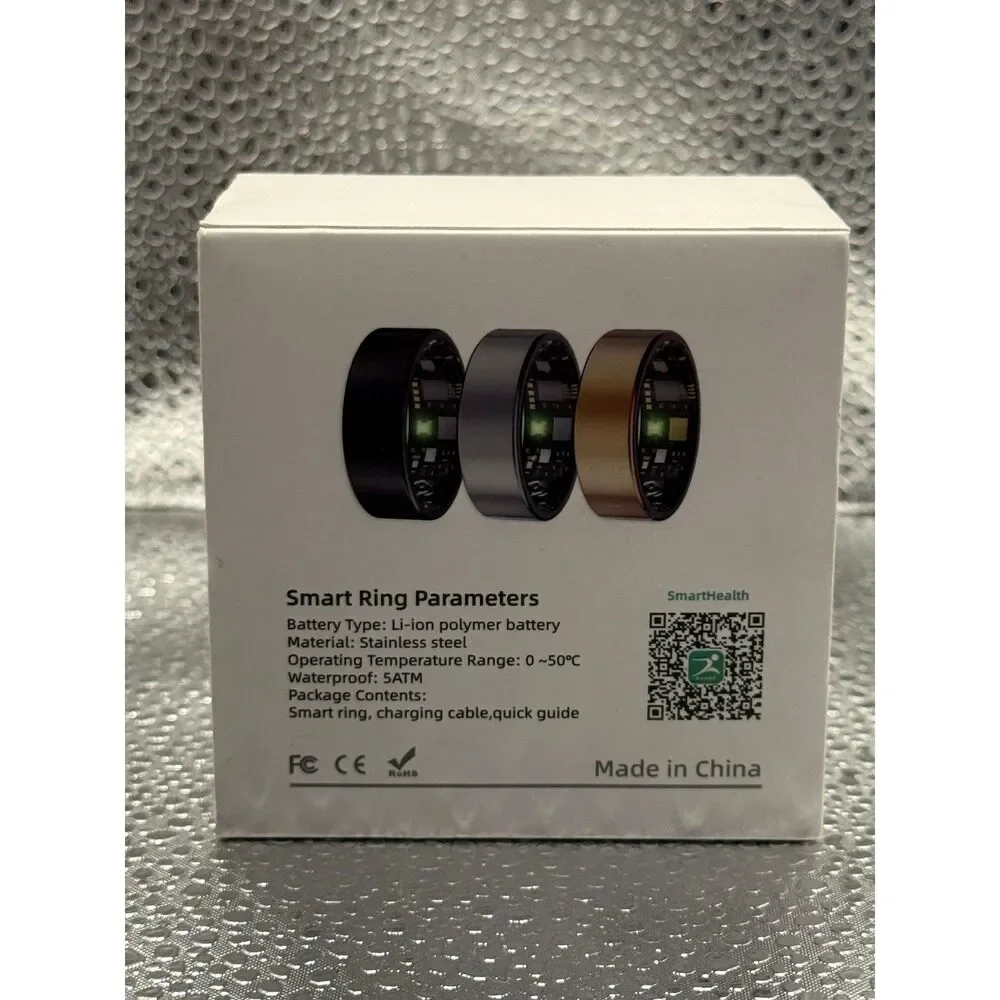 Smart Ring Health Tracker Sleep Monitor Waterproof Stainless Steel